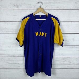 RARE Vintage 50s US Navy Military Service Co. Baseball Jersey XL